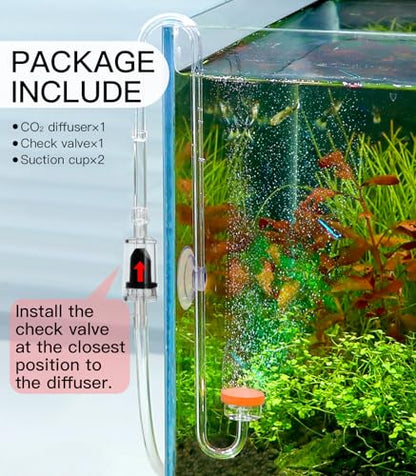 Acrylic CO2 Diffuser for Aquarium Planted Tank, Hooked version-20cm - color: Hooked version-20cm