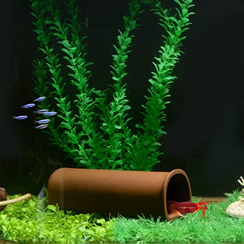 Saim Aquarium Decorations Pleco Cave, Betta Fish Ceramic Cave Decor Hideout, Fish Shrimp Breeding Caves Aquarium Rocks for Shrimp Cichlid Hiding Breeding - Large - size: larger