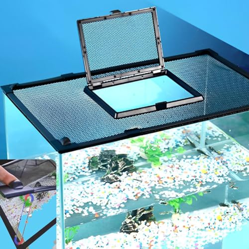 DIY Magnetic Aquarium Lid Fish Tank Hood Top Cover Anti-Jumping Net Cover Mesh to Protect Fish Jumping Out of Fish Tan