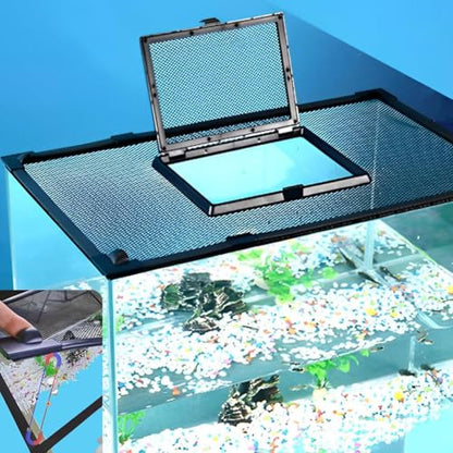 DIY Magnetic Aquarium Lid Fish Tank Hood Top Cover Anti-Jumping Net Cover Mesh to Protect Fish Jumping Out of Fish Tan