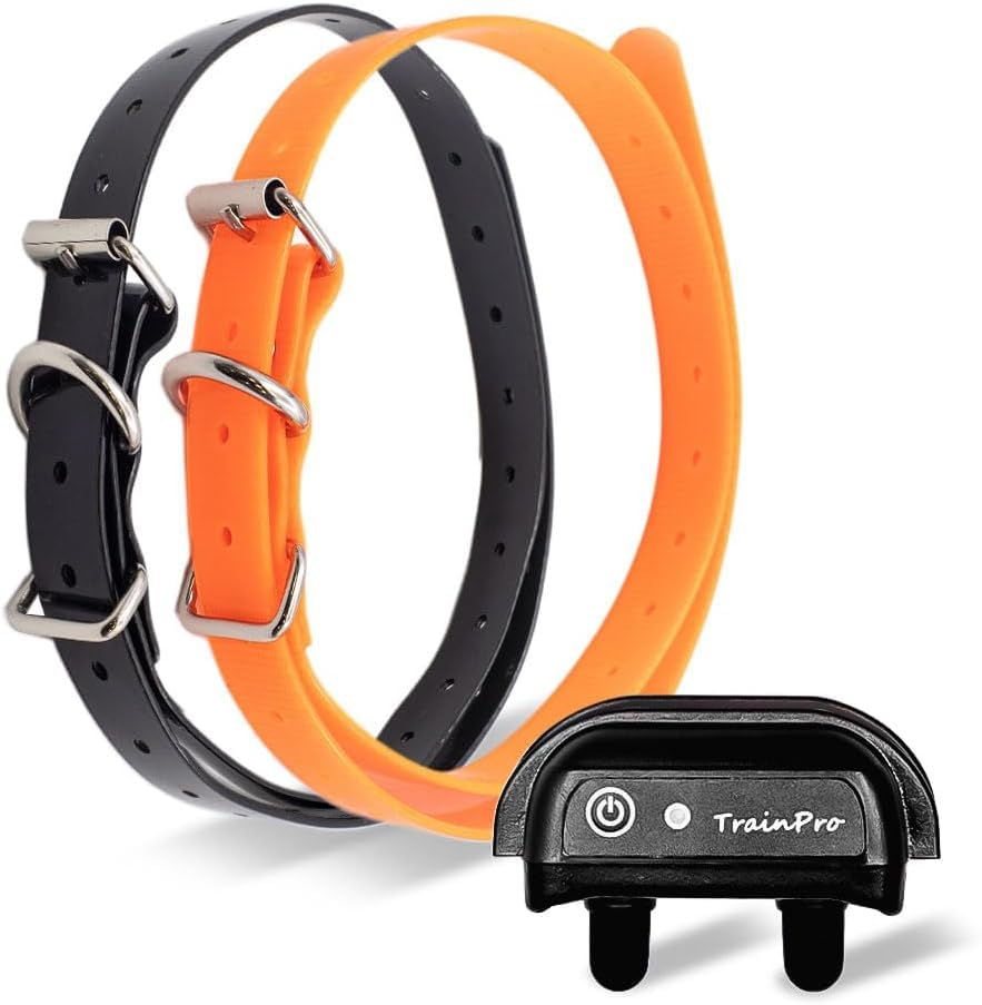Waterproof TPU Replacement Strap for Dog Training Collar, 27.5 in - color: Black & Orange