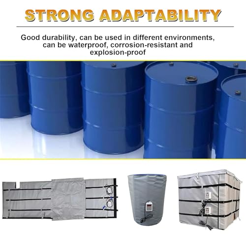 Ibc Heating Blanket, Ibc Portable/Oil Tank Heater Blanket,Oil Drum Heating Blanket,2000w/4000w Heating Blanket With Digital Display,Adjustable Temperature,Suitable Plastic Tanks,Oil Drums 200L - size: 200L
