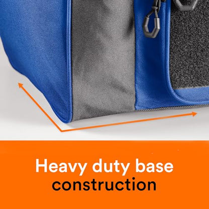 Fitdom 130L 36" Heavy Duty Extra Large Sports Gym Equipment Travel Duffle Bag W/Adjustable Shoulder Strap & 7 Compartments. Perfect for Soccer Baseball Basketball Hockey Football, Team Coaches & More - color: Blue
