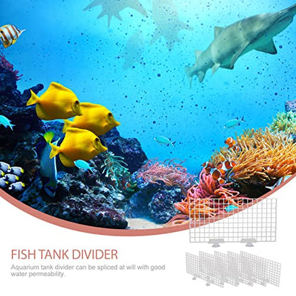 Toddmomy 1 Set Aquarium Divider Isolation Board Fish Tank Divider for Breeding Separation Suction Cup Compatible Easy Installation
