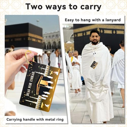 Umrah Dua 카드, Step by Step Guide Duas, Umrah Essentials 기도 카드 lslamic 여성 남성용