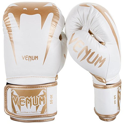 Venum Giant 3.0 Boxing Gloves - Nappa Leather - color: White/Gold, size: 14 oz