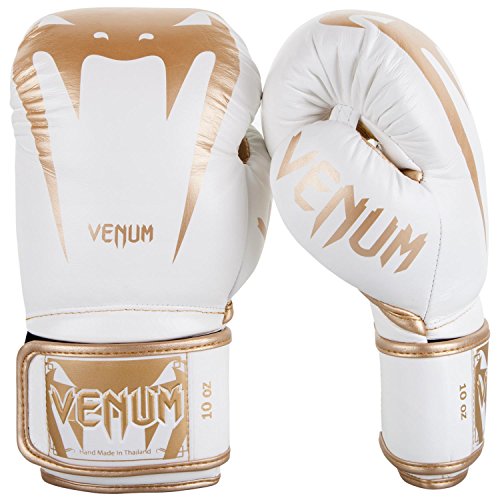 Venum Giant 3.0 Boxing Gloves - Nappa Leather - color: White/Gold, size: 16 oz