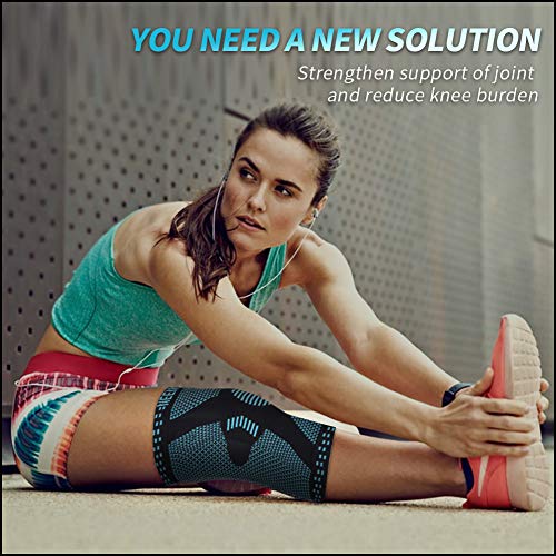NEENCA Knee Braces for Knee Pain Relief, Compression Knee Sleeves with Patella Gel Pad & Side Stabilizers, Knee Support for Weightlifting, Running, Workout, Arthritis, Meniscus Tear, Men Women. ACE-53 | Patented Patella Gel Pad & Side Stabilizers, Compres