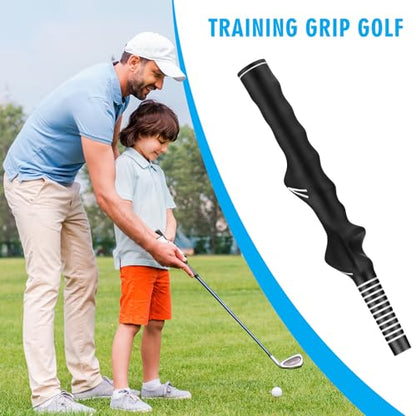 Arrowbash Golf Training Grip Right Handed Swing Grip Trainer Aid Tool for Men Club Accessories - color: Black