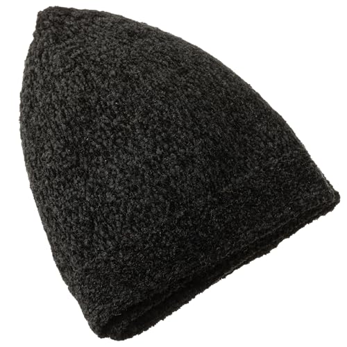 Modefa Islamic Prayer Kufi Hats for Men Chenille Knitted Stretchable Muslim Cap One-Size Fit - color: Black