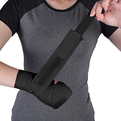 Boxing Hand Wraps Perfect Elastic Stretch Inner Boxing Gloves for Men & Women Boxing Handwraps Bandages Hand Protection Martial Arts Fighting Muay Thai Sanda for Men & Women (Pair) - color: Black