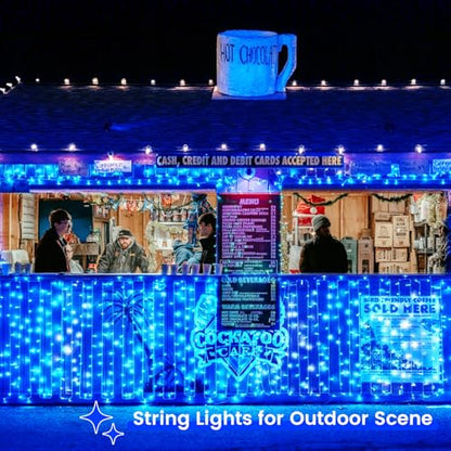 2 Pack 200 LED Battery Operated String Lights, Twinkle Fairy Lights Blue - color: Blue, size: 2PK(100LED)