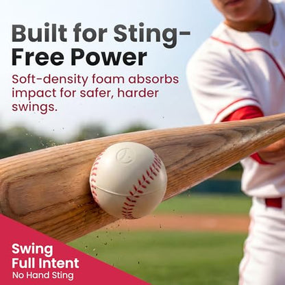 GPS Athletics VeloBlast 3.5 oz – High-Density Foam Machine Balls for Hitting Development, Bat Path Precision, and High Velocity Hitting Training No Sting