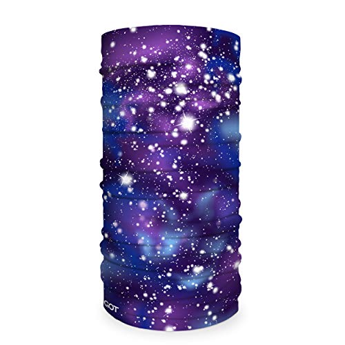GOT Sports Tube Bandana - Neck Gaiter for Women Men, Face Mask, Neck Wrap, Head Scarf, Curly Hair Sleep Protection - color: Galaxy