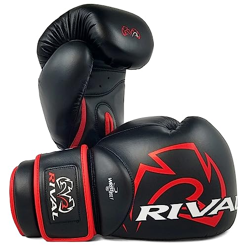 RIVAL Boxing RS4 2.0 Aero Sparring Gloves, Hook and Loop Closure - Multi-Layered, Low-Density Foam Padding and Soft Inner Lining - color: Black, size: 14 oz.