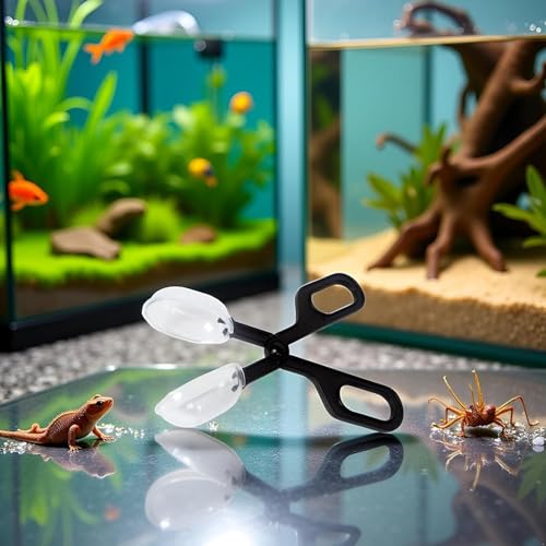 of Reptile Feeding Clamp Reptile Poop Scoop Cage Fish Tank Cleaning Tools Reptile Feeding Tool for Gecko Lizard Bearded Dragon,for Snakes Lizard Tarantulas Reptile Supplies Reptiles and Amphibians