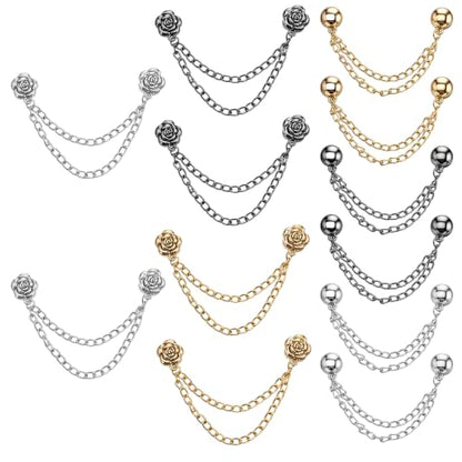 12Pcs Magnetic Clothing Clips with Chain Magnet Clothing Pin Button