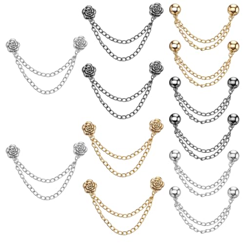 12Pcs Magnetic Clothing Clips with Chain Magnet Clothing Pin Button