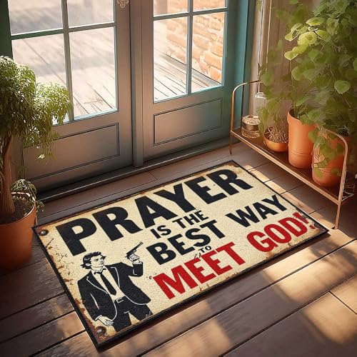 Doors for House Prayer: The Ultimate Way to Connect with God Doormat Door Mats Outdoor Large Front Door Rugs Indoor(65X90CM) - size: 2'11" x 2'2" (Flower)