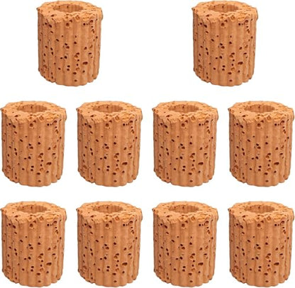 10PCS Aquatic Plant Cultivation Fixing Ring, Ceramic Aquarium Plant Weight, Used for Aquarium Decoration - Light Brown Aquatic Plant Anchor