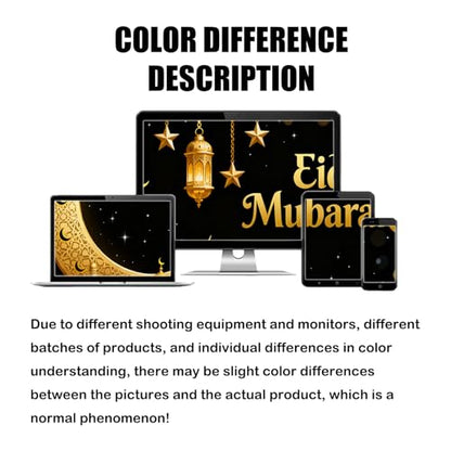 Nuxovilar Eid 무바라크 초승달 랜턴 배너 폴리에스터 109.2 x 180cm(43 x 71인치) - 배너 라마단 무바라크 가정, 파티오, 야외 장식용 - color: CC01387