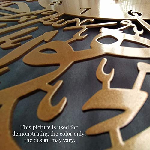 iwa concept Arabic Calligraphy Metal Bismillah Key Holder | Basmala Islamic Wall Art | Islamic Ramadan Wall Decorations | Modern Muslim Housewarming Gift | Eid Decor | Quran Wall Art (Copper) - color: Copper