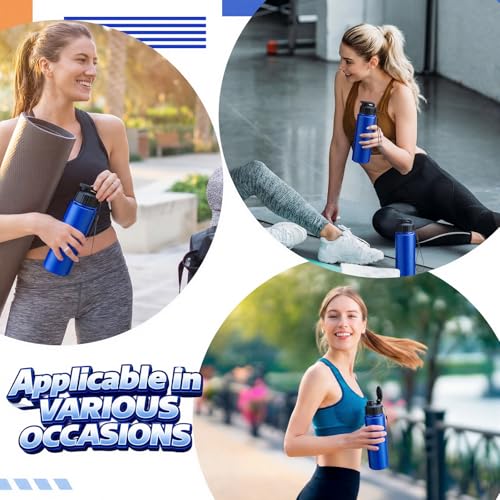 Mifoci 20 Pieces Water Bottle Bulk 17 oz Plastic Water Bottles Bulk Gym Sports Adults Reusable Large Bottles with Leak Proof Flip Top for Party Outdoor (Solid Blue) - color: Solid Blue