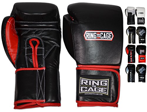 Mexican-Style GelTech Training Gloves with Mesh-Palm - Hook&Loop or Lace-up - style: White/Black Synthetic-Leather Mesh Palm – Hook&Loop