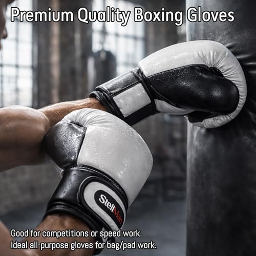 Boxing Gloves for Men and Women – Muay Thai MMA Kickboxing Training Gloves for Sparring, Heavy Bag Work, and Mixed Martial Arts - size: 8 OZ