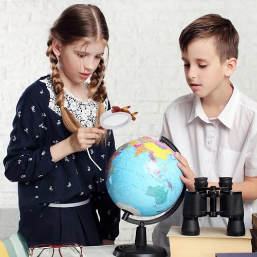 Rongon 10X Kids Magnifying Glass Handheld Magnifier (Mavericks Style) | Maverick shape magnifier student exploring nature, scientific experiment Observing insect animal plant leaves explore reading - color: Mavericks Style 1pcs