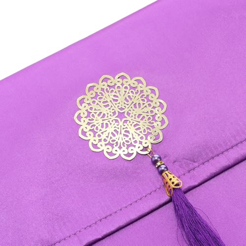 Muslim Prayer Rug and Beads with Portable Bag, Muslim Gifts for Women Men, Janamaz, Sajadah, Soft Mat Islam Gifts Set, Turkish Sajadah for Ramadan, Eid, Hajj, Travel, Pray - color: Purple