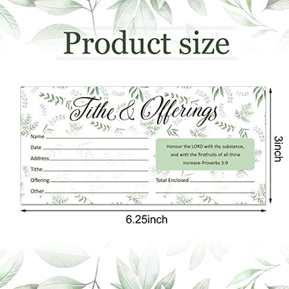 Eaasty 200 Pieces Church Offering Envelopes My Offering Bill Size Envelope Church Tithe Envelopes for Donations, Religious Occasions(Leaves Style) - style: Leaves Style
