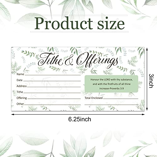 Eaasty 200 Pieces Church Offering Envelopes My Offering Bill Size Envelope Church Tithe Envelopes for Donations, Religious Occasions(Leaves Style) - style: Leaves Style