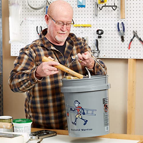 Life is Good Jake's Weekend Warrior 5 Gallon Bucket, 2 Pack, BPA-Free | Heavy-duty plastic buckets with comfortable handles for gardening, storage, cleaning, and home improvement projects. - size: Jake's Weekend Warrior