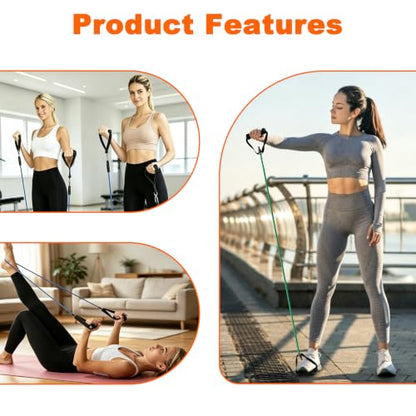 Resistance Bands with Door Anchor 3 Pull Rope Bands with Handles