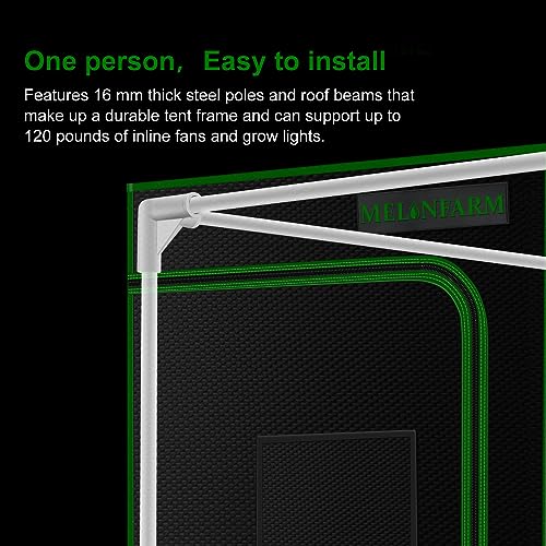 32"x32"x63'' Grow Tent, High Reflective 600D Diamond Mylar Canvas with Observation Window and Floor Tray for Hydroponic Indoor Plant Growing - size: 32"x32"x63''