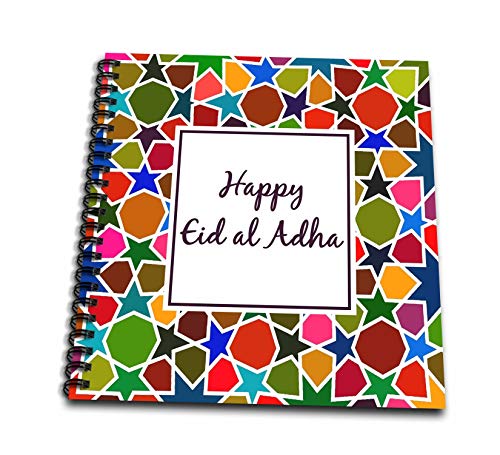 Memory Book 12 x 12 inch - Happy Eid al Adha - Colorful Rainbow Stars - Islamic Muslim Festival Occasions - size: Memory Book 12 x 12 inch