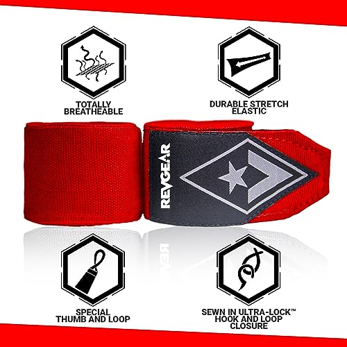 Revgear 2-Inch Wide Elastic Hand Wrap - color: Red