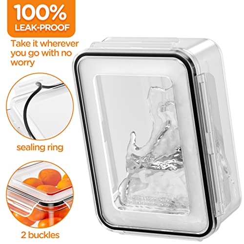 HOMETALL 40 PCS Food Storage Containers with Lids Airtight | 100% Leakproof Plastic Meal-Prep Containers Reusable(20 Containers & 20 Lids),Microwave and Dishwasher Safe - color: Pack of 20