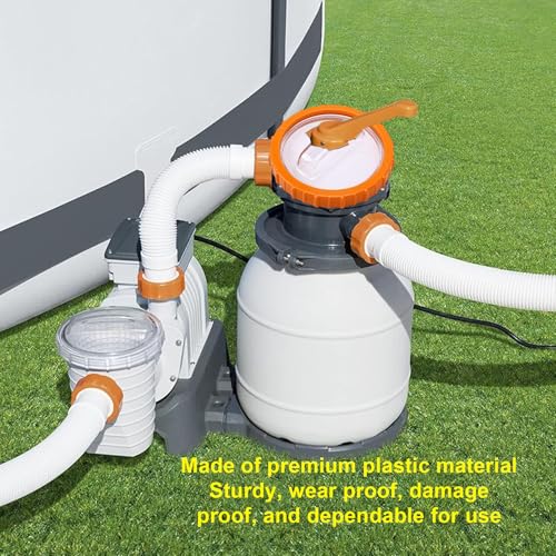 Orange Nut with Clear Lid Plastic Pool Sand Filter Pump Replacement Accessory, Robust Material, Prevents Leaks, Easy Maintenance