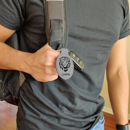 LaserGram Oval Keychain, Allah 1, Personalized Engraving Included (Gray) - color: Gray