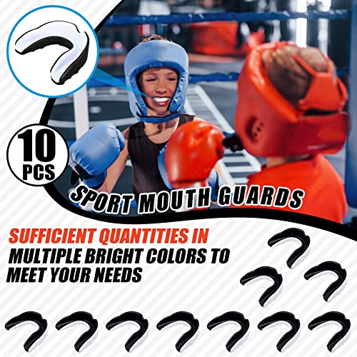 Sport Mouth Guards Gum Teeth Armor Game Guard for Boxing Basketball Football Hockey Karate Basketball Rugby Match - color: Black White Combined