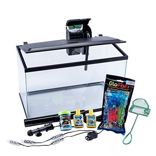 Glofish 10 Gallon Aquarium Fish Tank Kits, Includes LED Lighting and Décor (Amazon Exclusive) - size: 10-gallon kit
