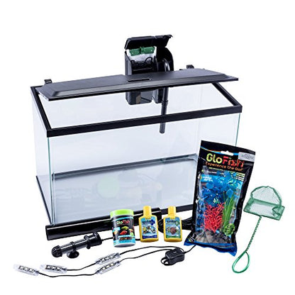 Glofish 10 Gallon Aquarium Fish Tank Kits, Includes LED Lighting and Décor (Amazon Exclusive) - size: 10-gallon kit