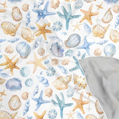 Bolaz Women's Square Silk Hair Scarves and Wraps Headscarf Abstract Head Neck Scarf Bandana 24inch - color: Cute Seashells Starfish
