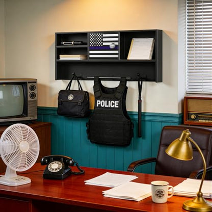 Police Gear Organizer Rack - Police Tactical Vest Hanger Holder Law Enforcement Storage Stand Safe Gift for Police Officer