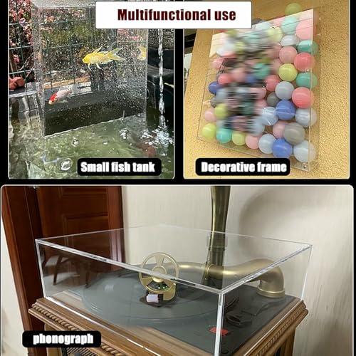 Creative Photography Tray Acrylic Display Cabinet, Transparent Shallow Water Tank Cosmetics Advertising Shooting Props, Thickness 5mm Storage Tray - size: 5.9x5.9x3.9in