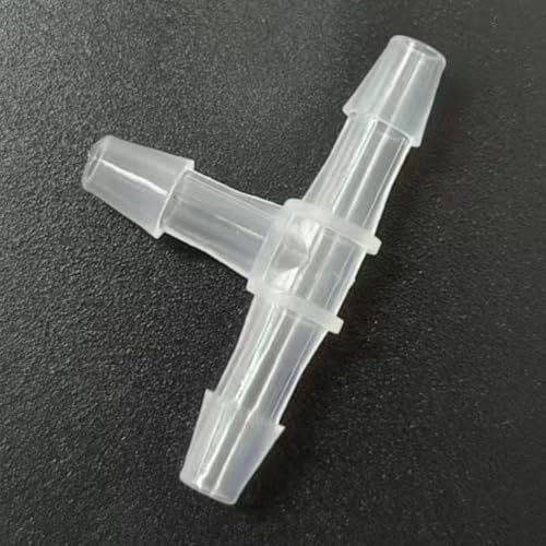 3 Way Tee Connector Equal Barbed T-Fitting 3 Way Hose Barb Adapter for Laboratory Biochemical Analytical Instruments Food Machinery Aquarium Equipment 100pc/pk (4mm 5/32'' Cir) - size: 4mm 5/32'' Cir