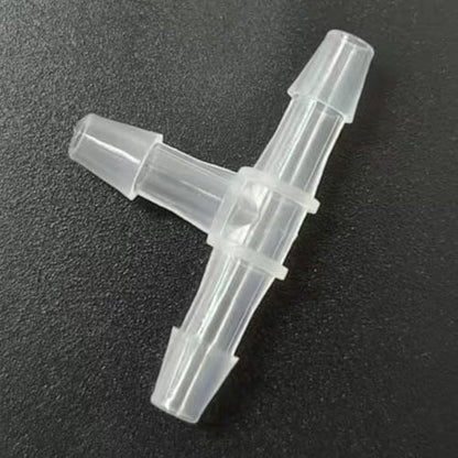 3 Way Tee Connector Equal Barbed T-Fitting 3 Way Hose Barb Adapter for Laboratory Biochemical Analytical Instruments Food Machinery Aquarium Equipment 100pc/pk (4mm 5/32'' Cir) - size: 4mm 5/32'' Cir