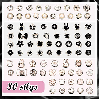 Sureio 80 Pcs Brooch Pins Mini Safety Lapel Pins Buttons Brooches Para Ropa De Mujer for Women Clothes Jeans Coat Dress Hat Decoration, 0. 39 Inch(Classic Style)